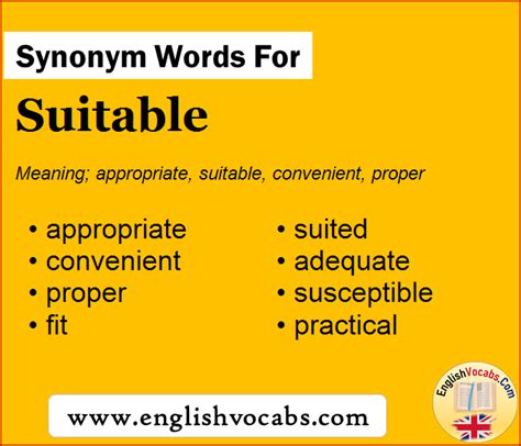 Synonyms are a common part of every language, but theyre especially useful when writing, whether youre writing a novel. . Suitable syonym